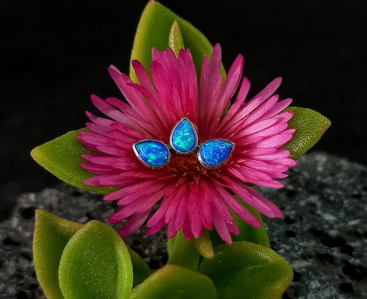 Marquesa opalo azul - titanio grado implante ASTM F-136