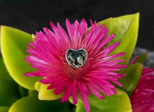 Top corazón piedra agata musgo - titanio grado implante ASTM F-136