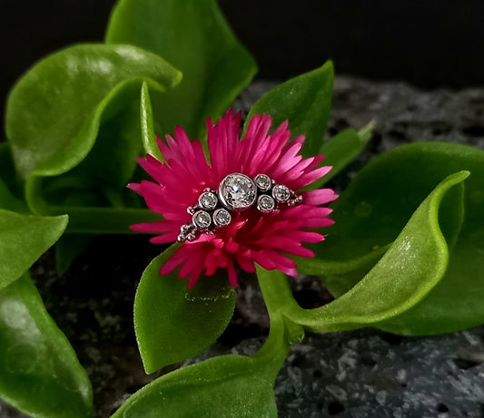 Media luna con cuentas - titanio grado implante ASTM F-136