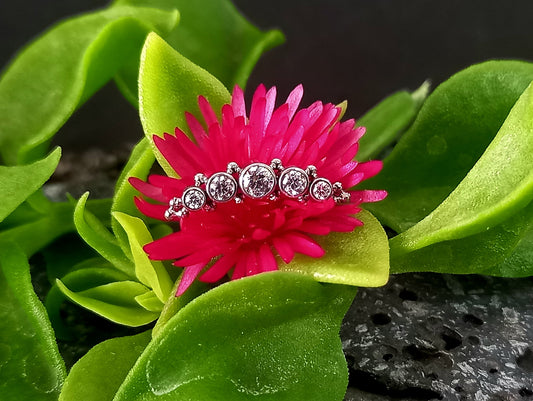 Media luna con abalorios - titanio grado implante ASTM F-136