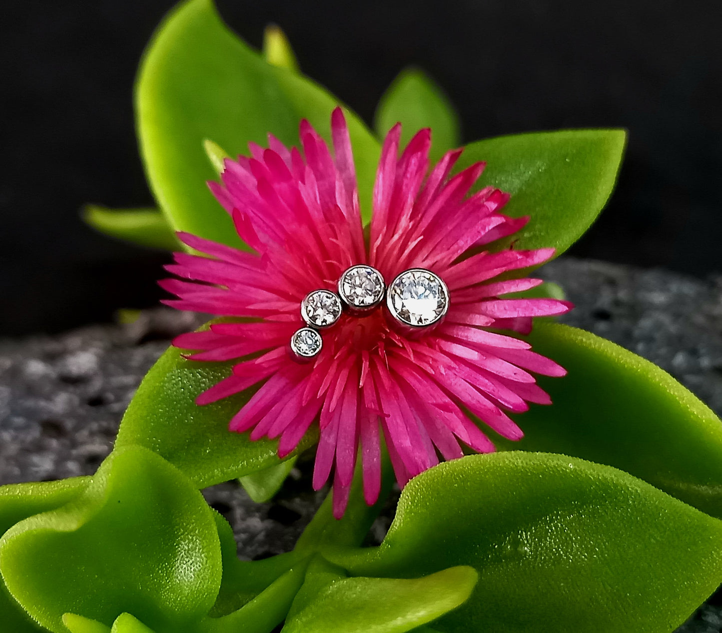 Media luna cuatro brillos - titanio grado implante ASTM F-136