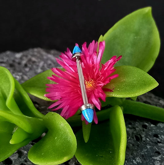 Titanio grado implante. Nipple con punta Opalo azul