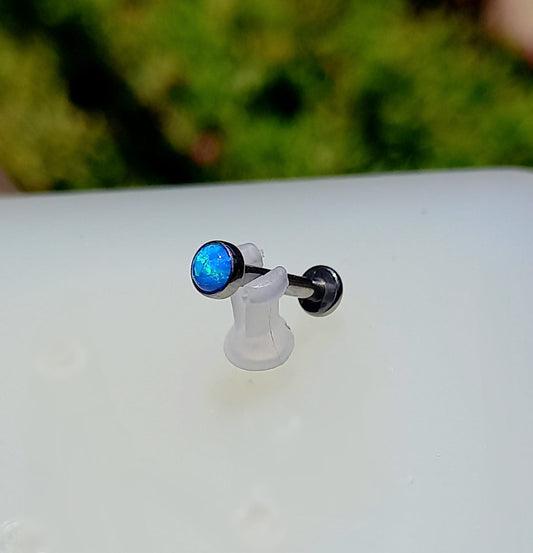 Ópalo azul 4mm - titanio grado implante ASTM F-136