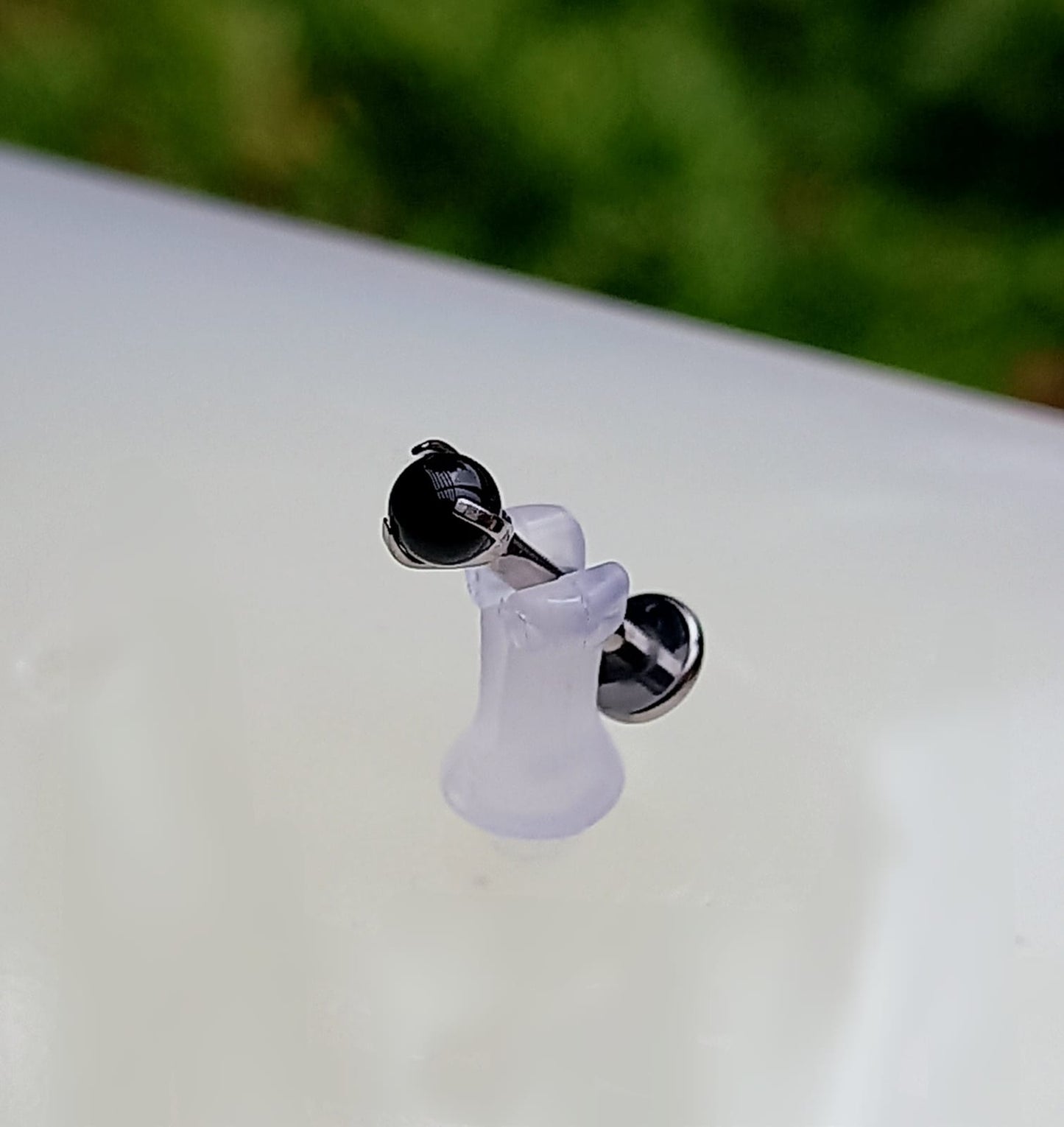 Titanio grado implante. Ball jade negro 3 mm