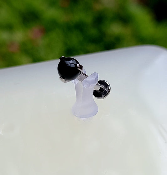 Ball jade negro 4 mm - titanio grado implante ASTM F-136