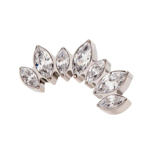 Media luna marquesa 7 puntas - titanio grado implante ASTM F-136