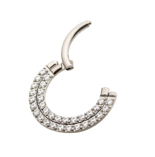 Titanio grado implante. Clicker doble brillo frontal clear