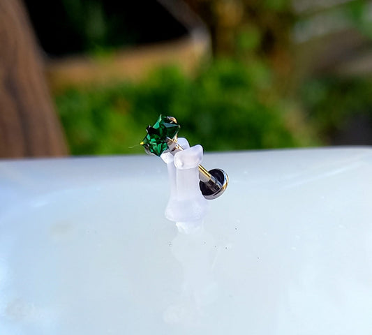 Top Prong Set verde - titanio grado implante ASTM F-136