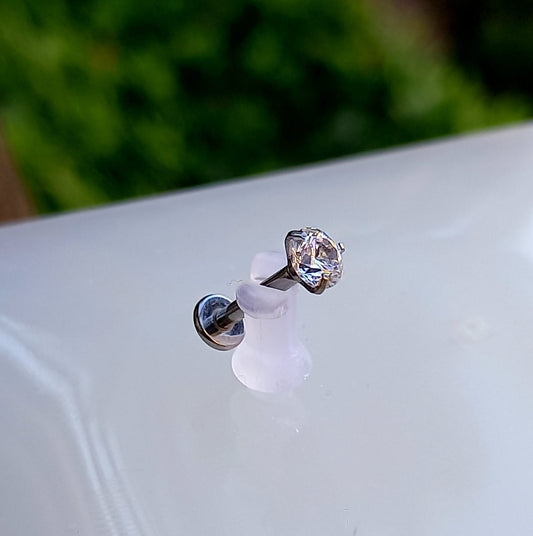 Top Prong Set Clear (redondo) - titanio grado implante ASTM F-136