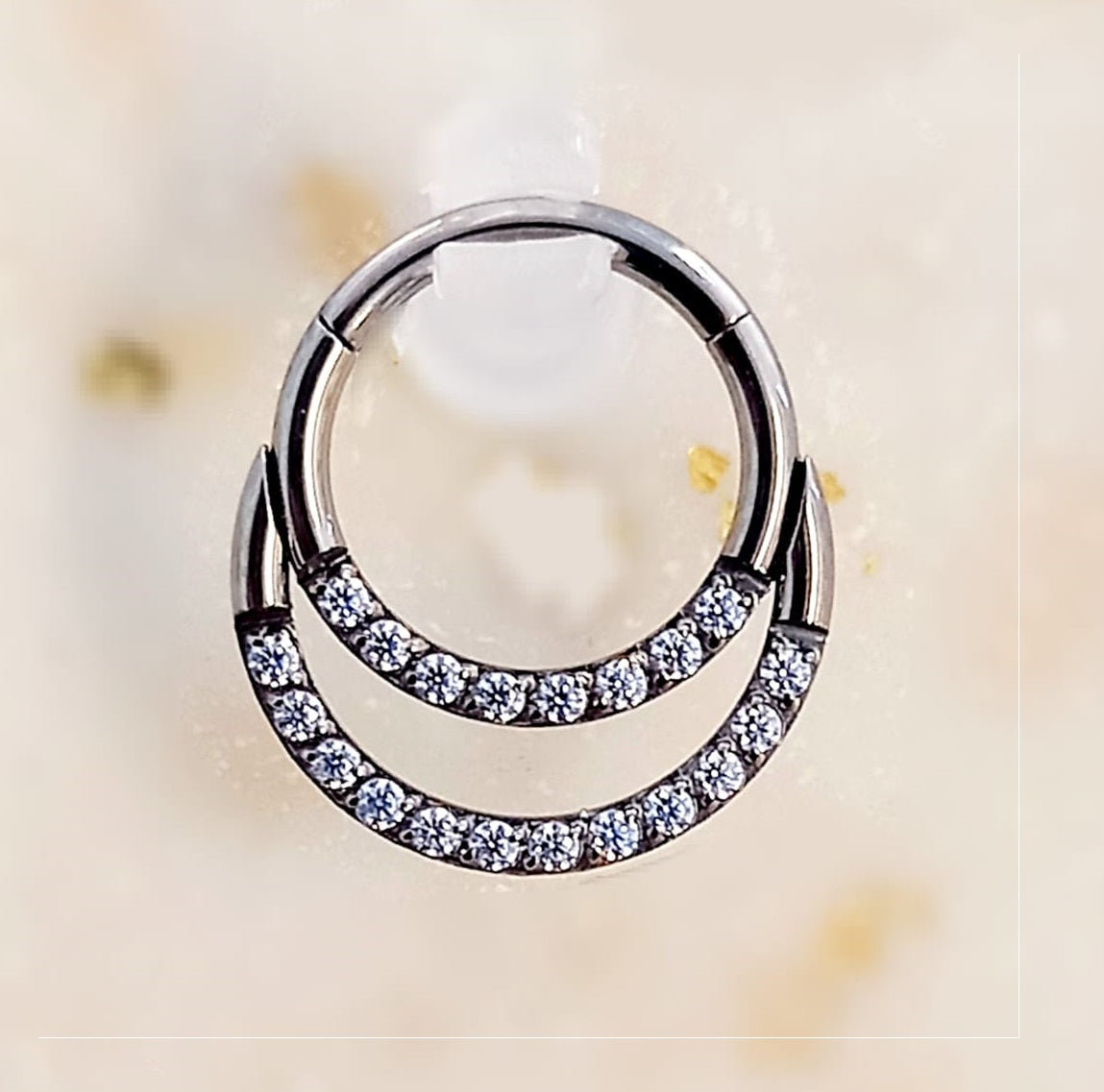 Argolla clicker doble argolla brillos