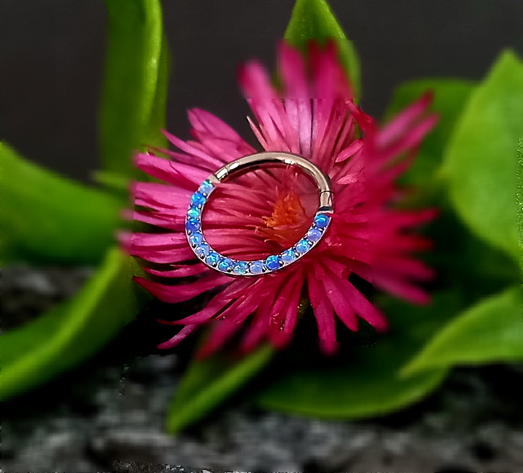 Argolla clicker opalo azul