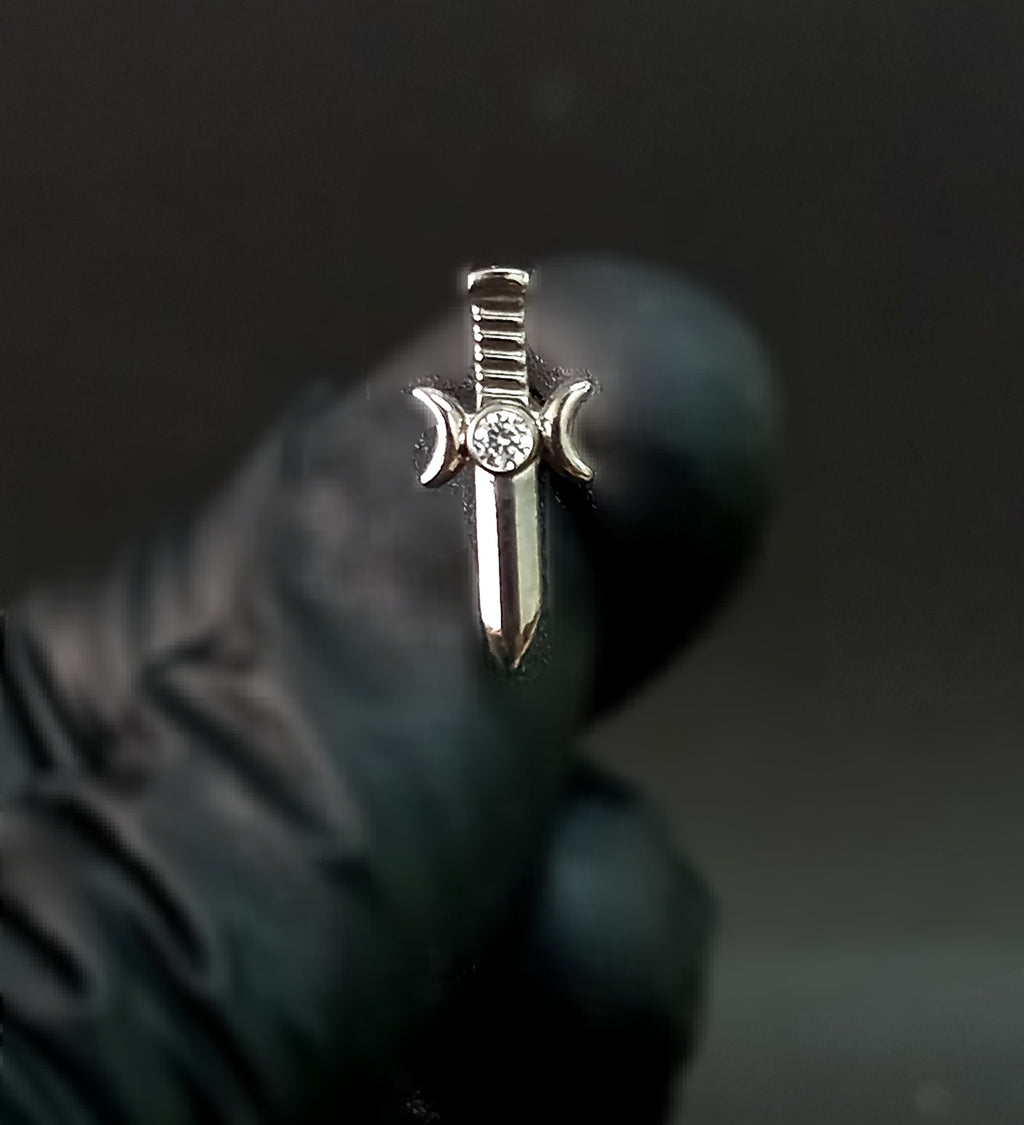 Daga fase lunar  - titanio grado implante ASTM F-136