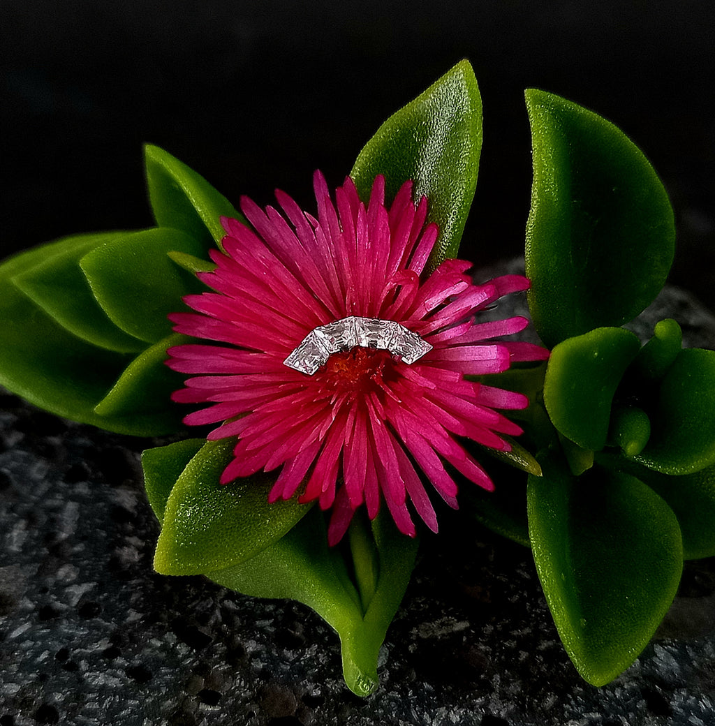 Media luna trapezoidal - titanio grado implante ASTM F-136