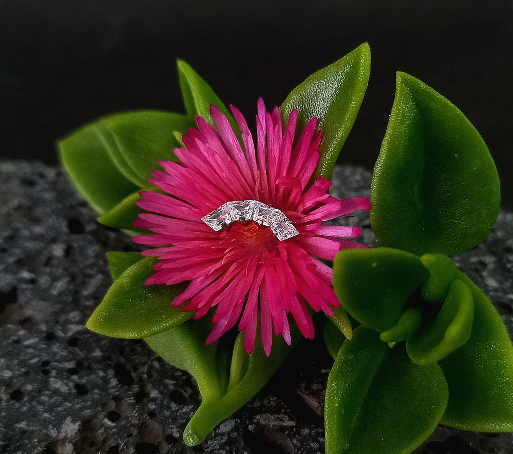 Media luna trapezoidal - titanio grado implante ASTM F-136