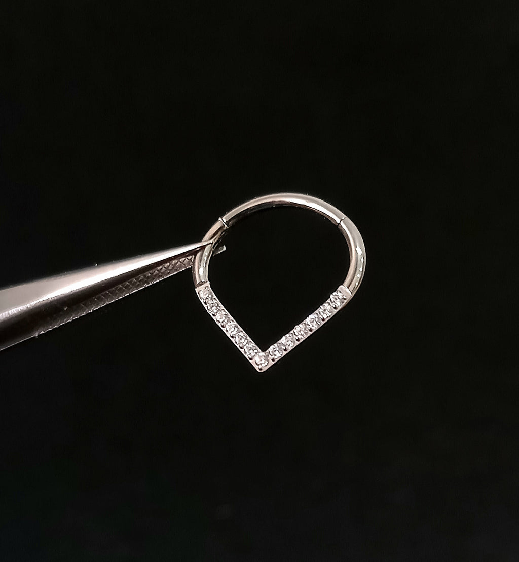 Argolla clicker gota con brillos