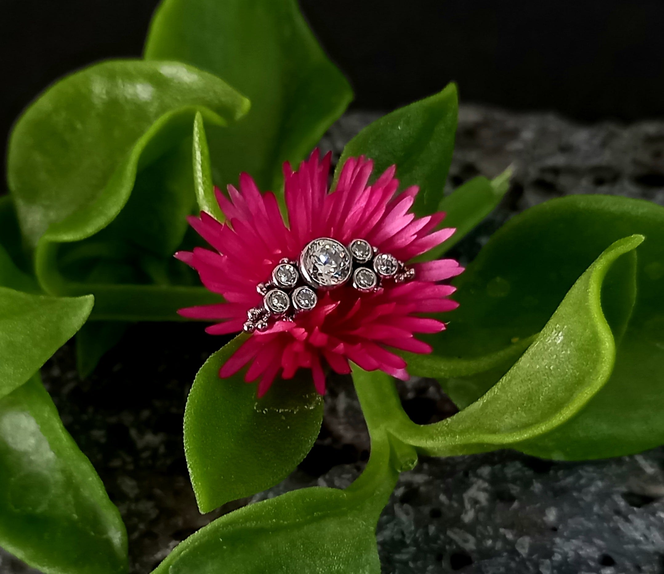 Media luna con cuentas - titanio grado implante ASTM F-136