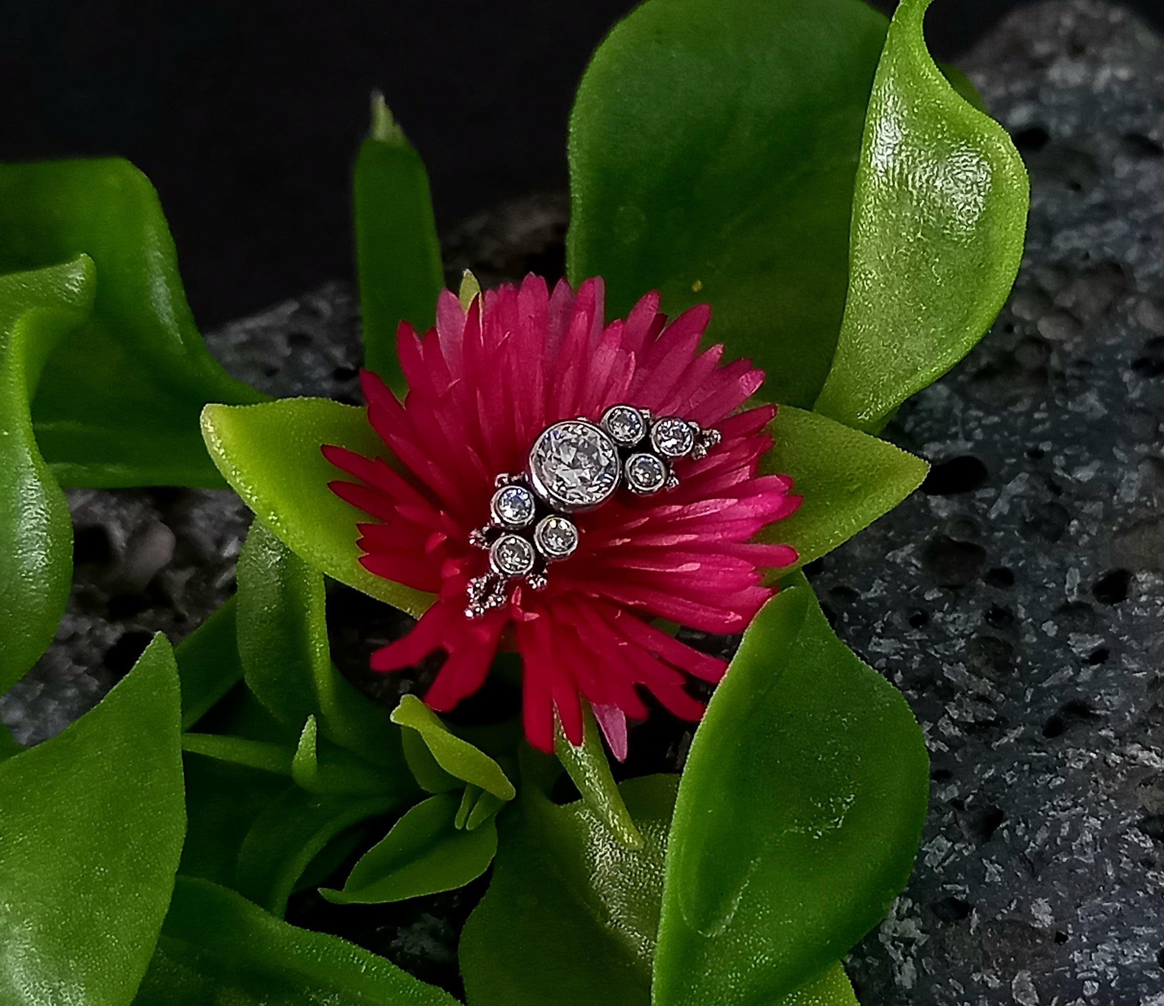 Media luna con cuentas - titanio grado implante ASTM F-136