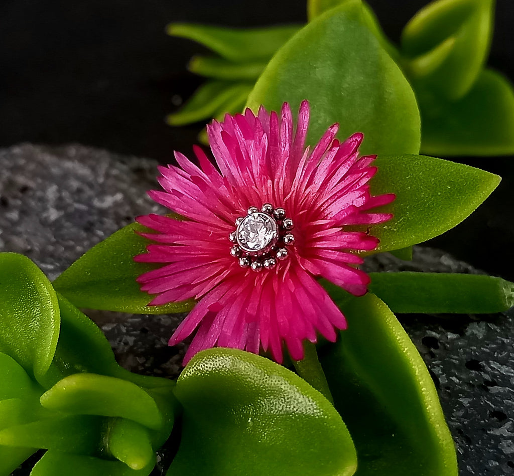 Flor 12 esferas colores - titanio grado implante ASTM F-136