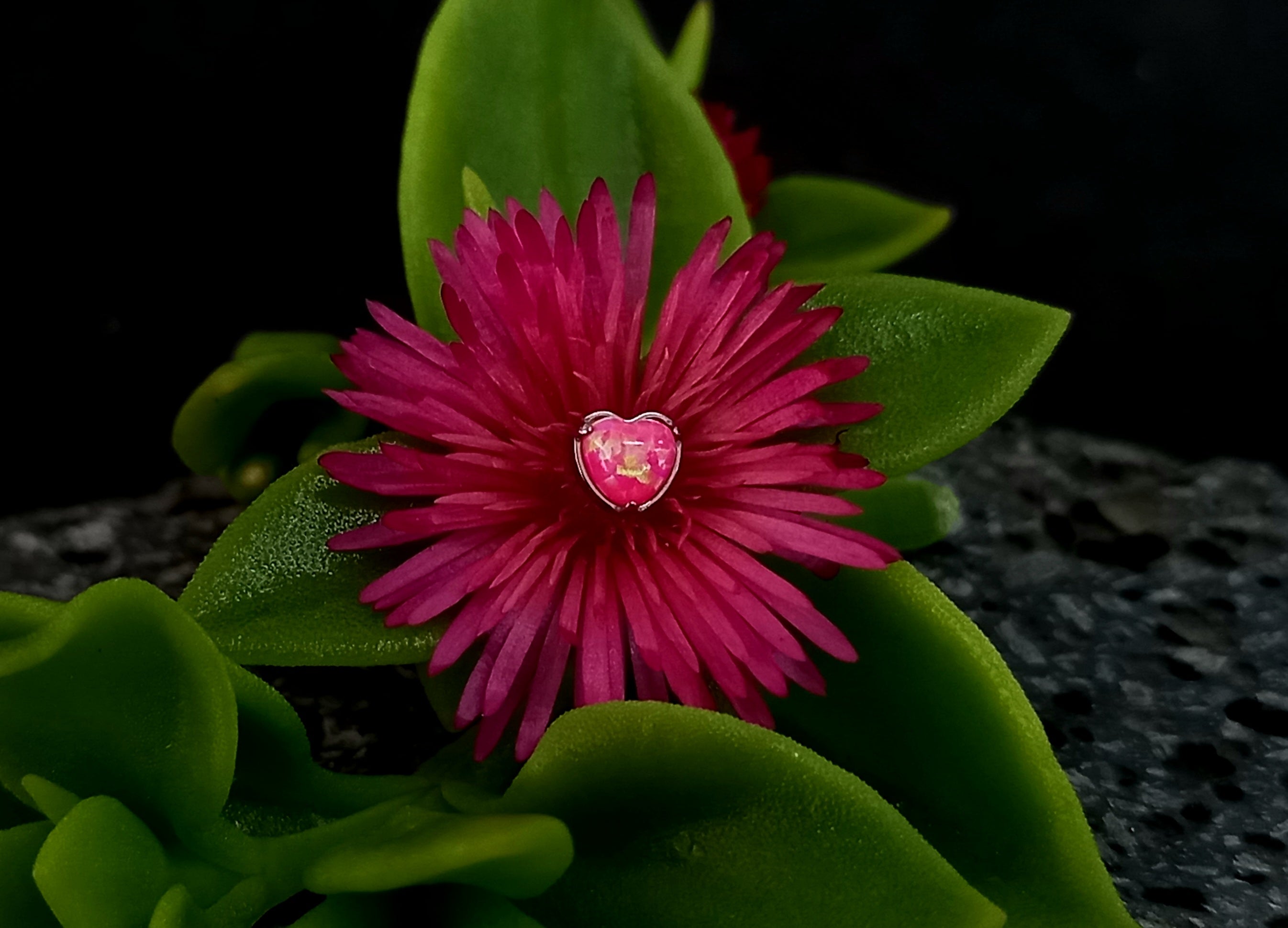 Corazón ópalo colores - titanio grado implante ASTM F-136