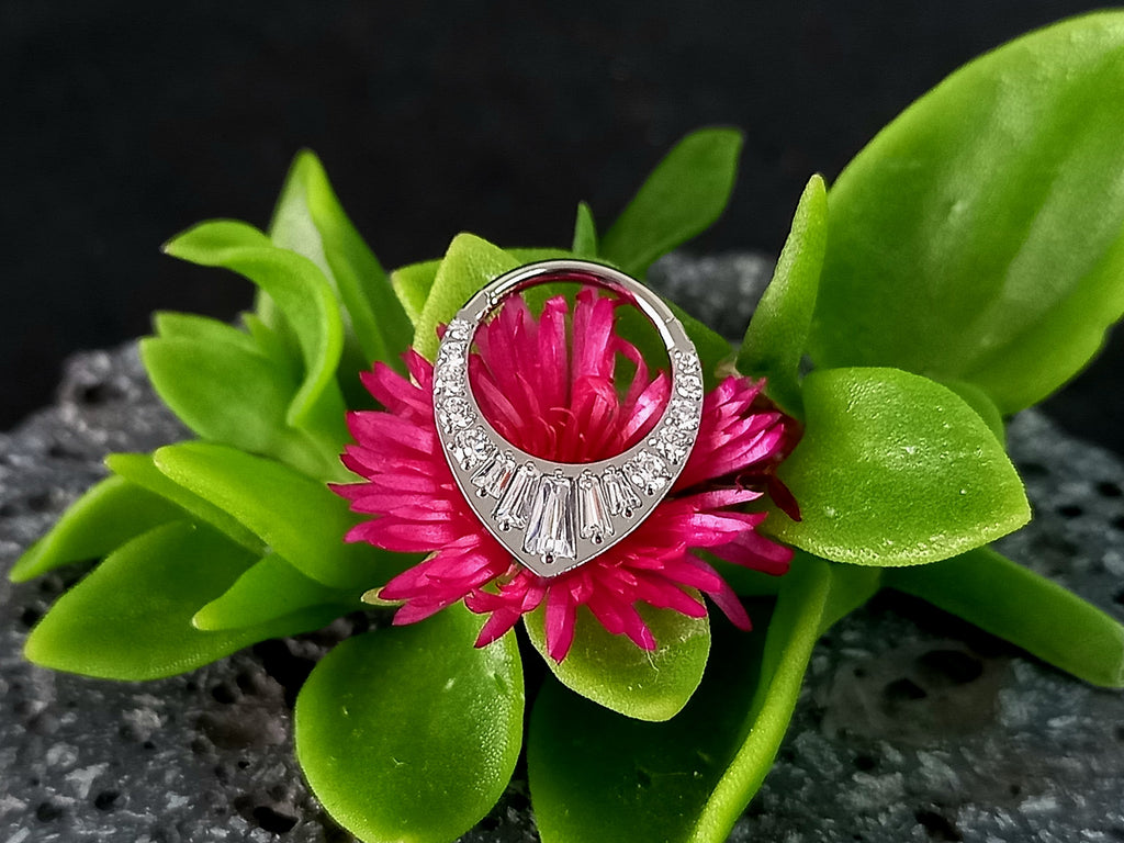 Argolla clicker maxi gota con brillo