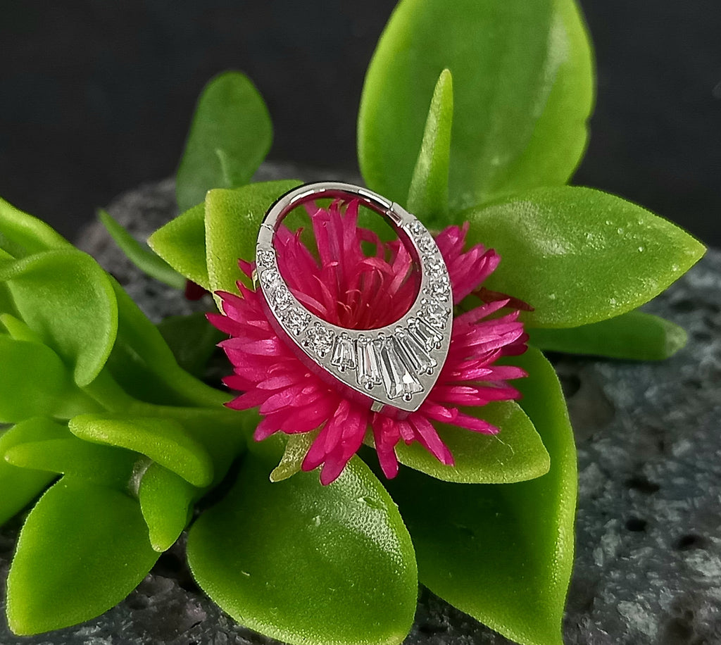 Argolla clicker maxi gota con brillo