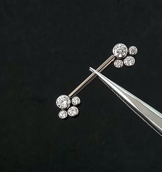 Titanio grado implante. Nipple patita clear