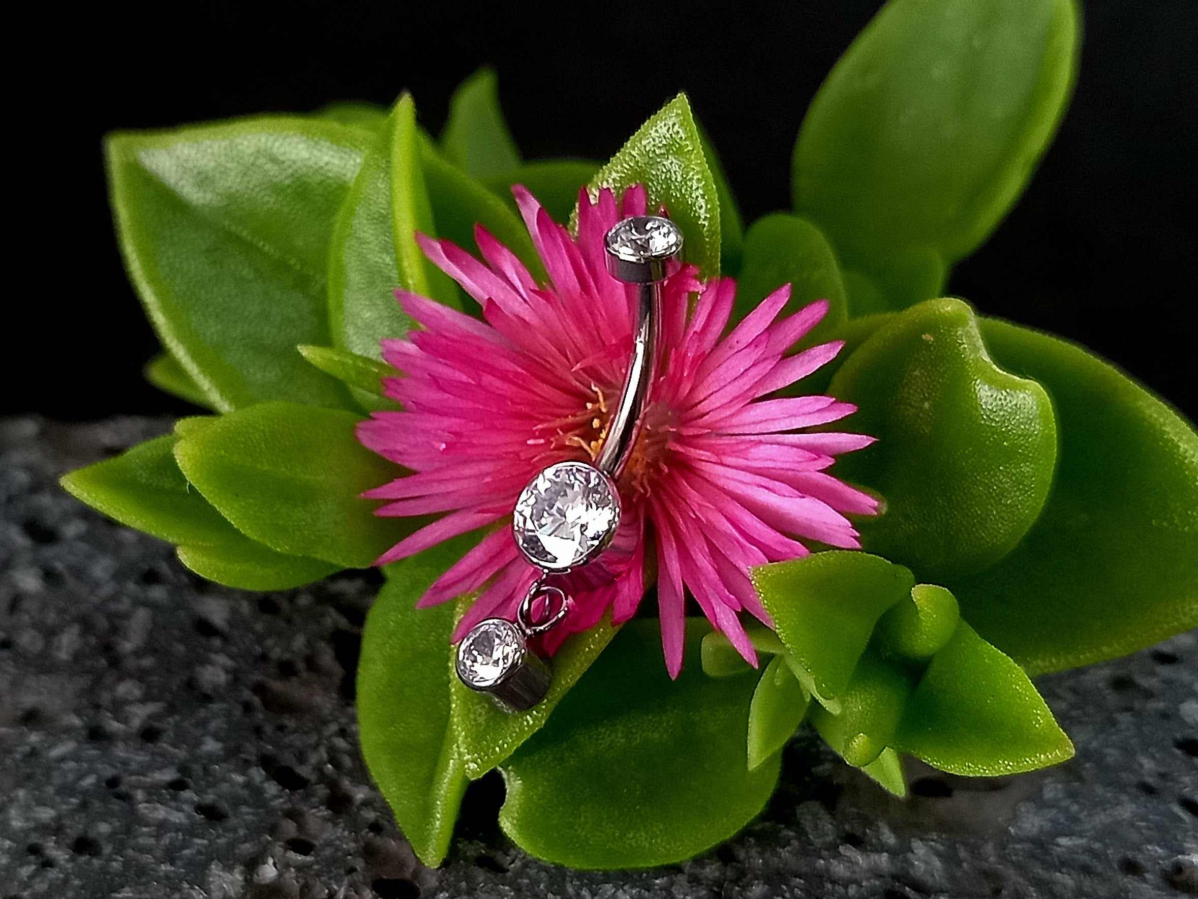 Navel brillo colgante