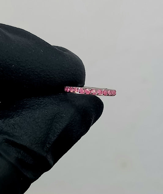 Titanio grado implante. Clicker opalo rosa lateral