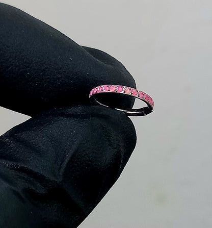 Titanio grado implante. Clicker opalo rosa lateral