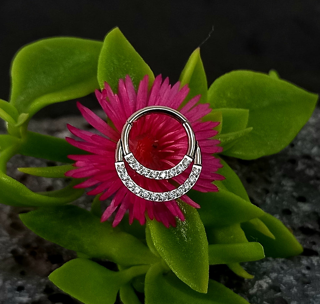 Argolla clicker doble argolla brillos