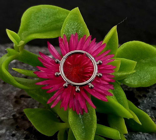 Argolla clicker 7 cuentas decorativas exteriores