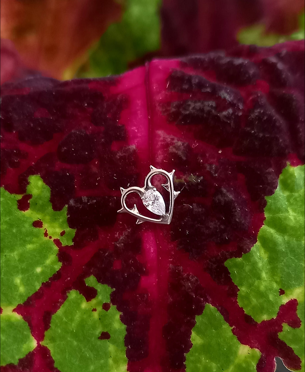 Corazón con púas  - titanio grado implante ASTM F-136