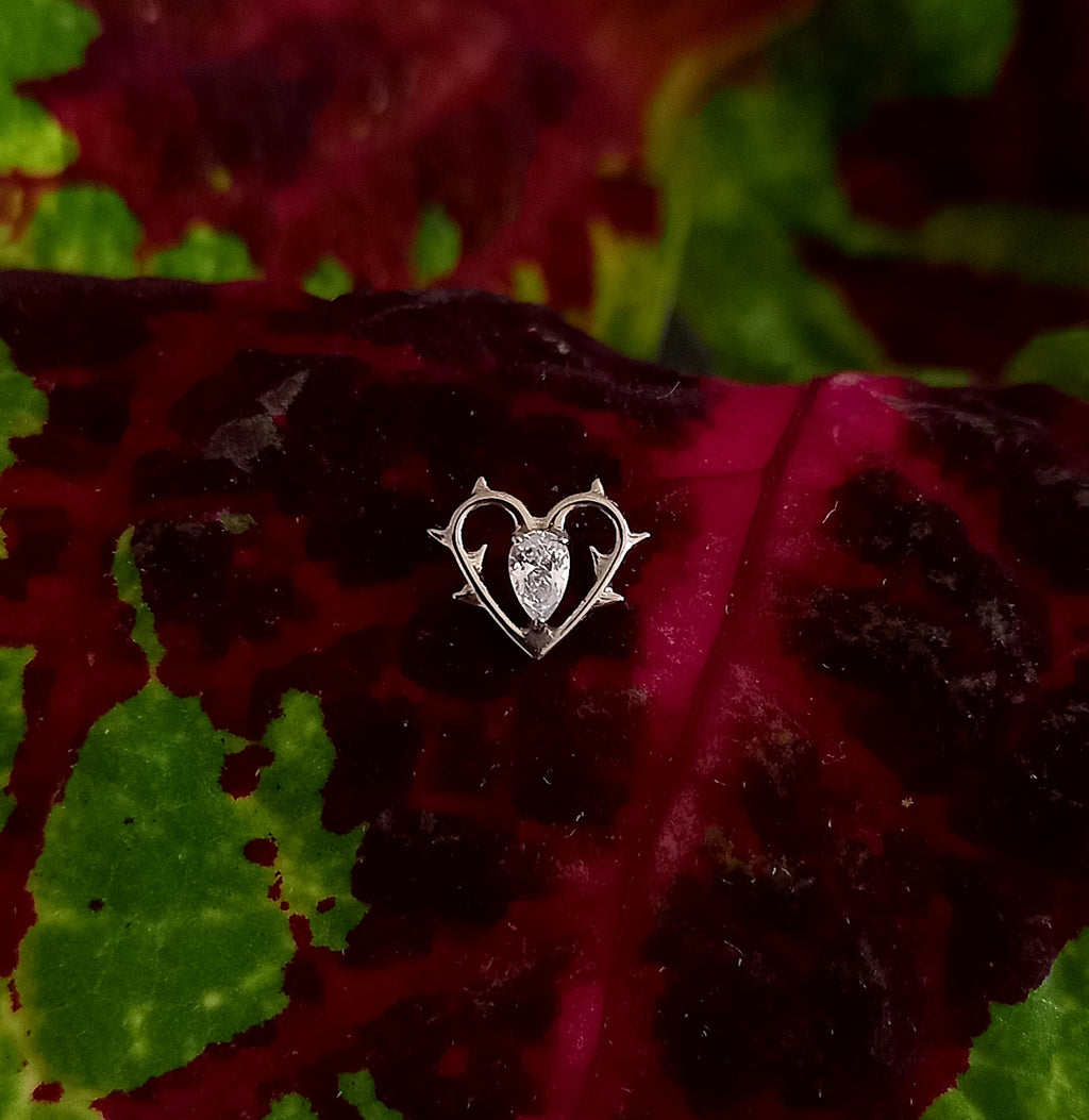 Corazón con púas  - titanio grado implante ASTM F-136