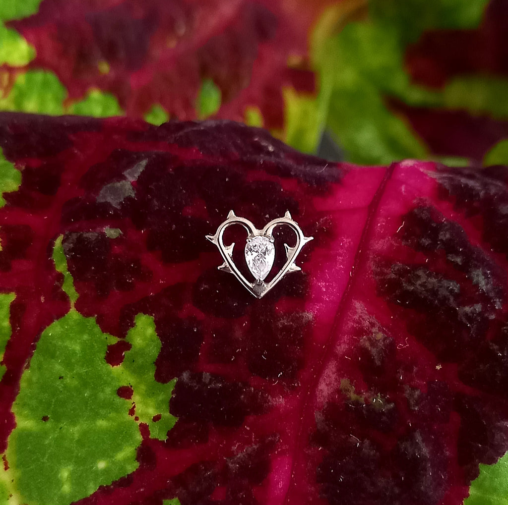 Corazón con púas  - titanio grado implante ASTM F-136