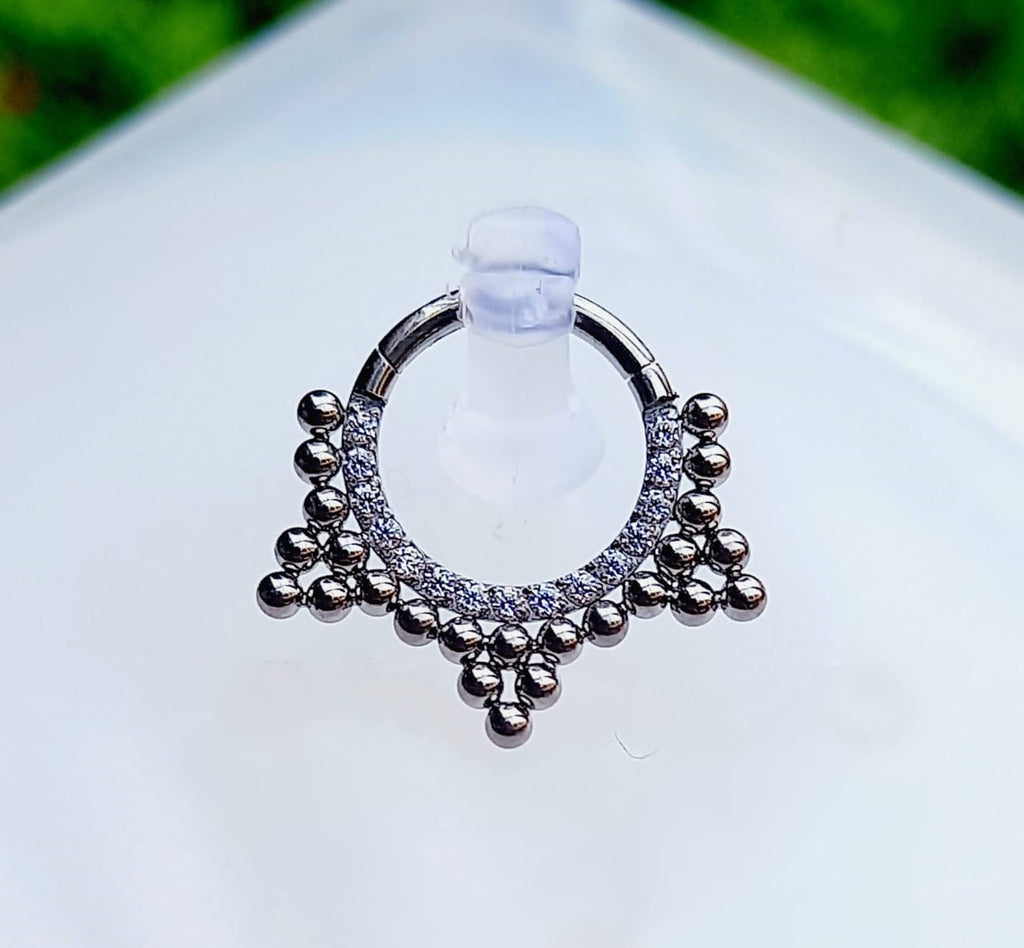 Argolla clicker brillos segmento articulado de racimos