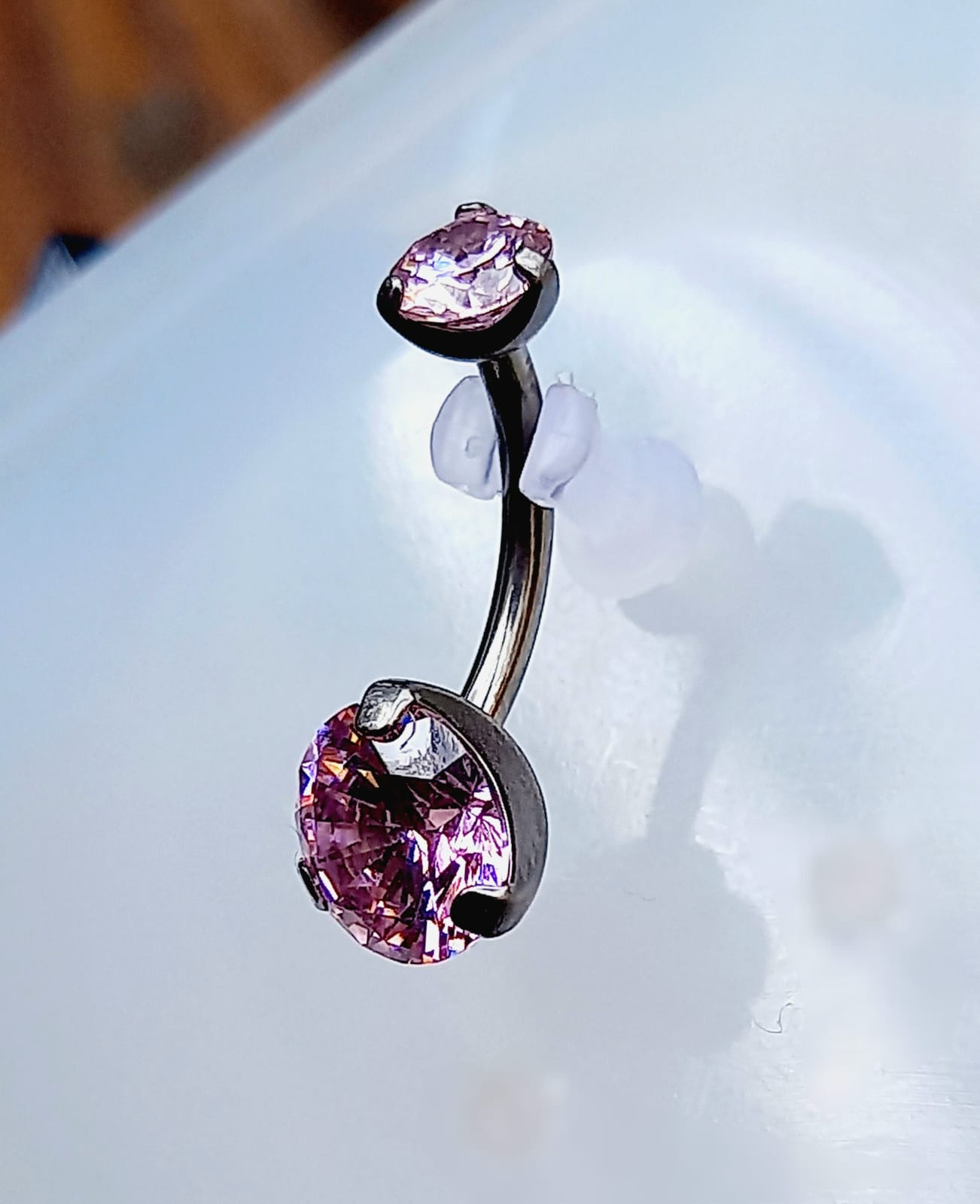 Navel cristal Rosa