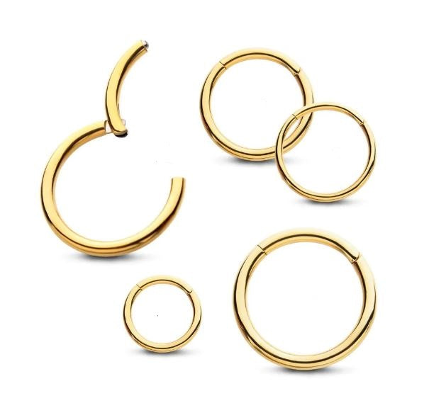 Argolla clicker Lisa - PVD en Oro de 24K