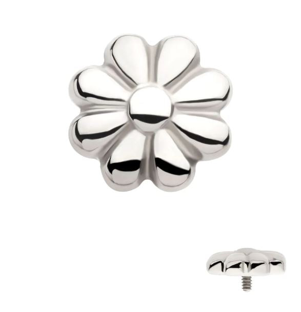Flor de 8 pétalos - titanio grado implante ASTM F-136