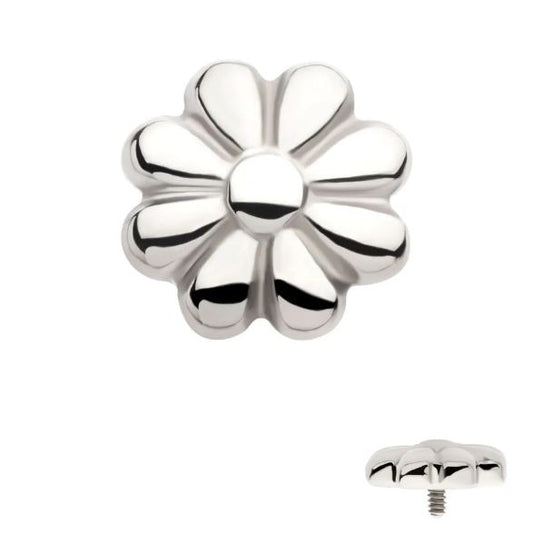 Flor de 8 pétalos - titanio grado implante ASTM F-136