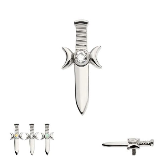 Daga fase lunar  - titanio grado implante ASTM F-136