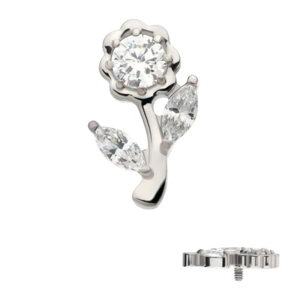 Flor Cz clear - titanio grado implante ASTM F-136