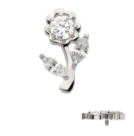 Flor Cz clear - titanio grado implante ASTM F-136