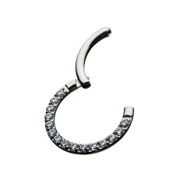 Argolla clicker brillo frontal clear