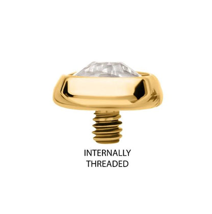 Top cristal Swarovski - PVD oro de 24k