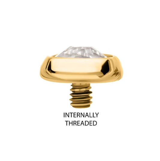 Top cristal Swarovski - PVD oro de 24k