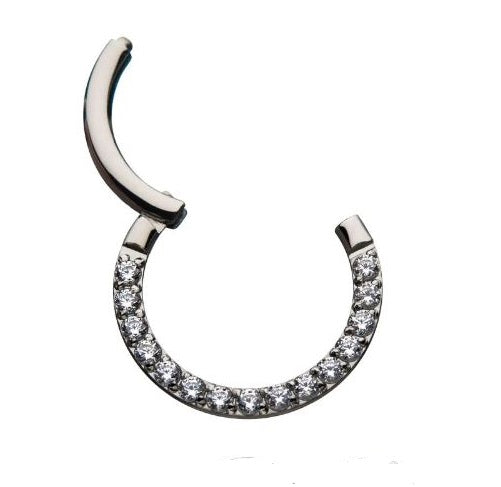 Argolla clicker brillo frontal clear