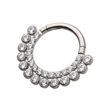 Argolla clicker zircón y cuentas