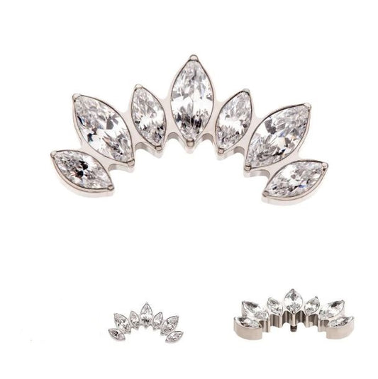 Media luna marquesa 7 puntas - titanio grado implante ASTM F-136