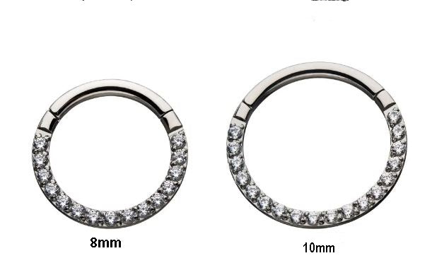 Argolla clicker brillo frontal clear