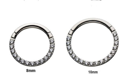 Argolla clicker brillo frontal clear